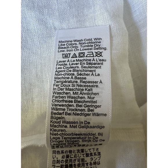 J.Crew White Boho Crochet Bodice Linen Maxi Dress Women's Size M Summer Beach - Picture 13 of 13